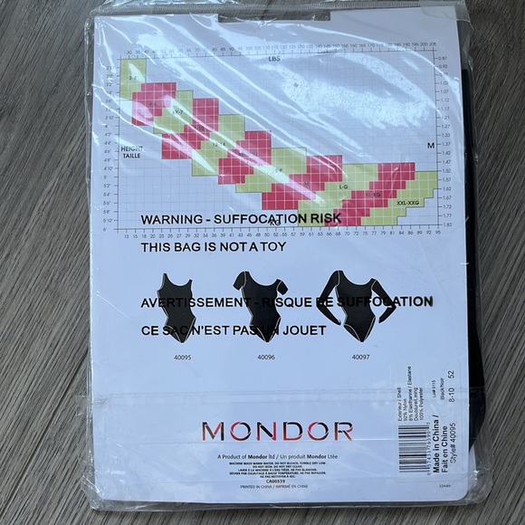 Mondor. Essentials 40095 Tank Leotard, 52 Black, 8-10 - Picture 2 of 2